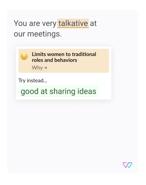 A performance review, showing the
sentence